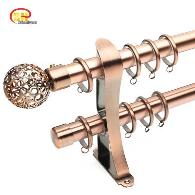 China Popular Fashionable Style Curtain Rod PVC Expandable Box Packing Cheap Price Gold Dubai Series Double Curtain Accessories Crystal Pole Series for sale