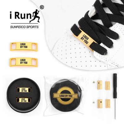 China Eco-froendly; No Fading Color Shiny Irun Laces Charms Colorful Print Laces Buckles Gold Tips With Logo Custom Package for sale