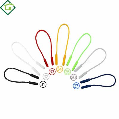 China Other Custom Rubber Zipper Cord Extension Zipper Puller With Printing Logo for sale