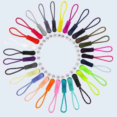 China Customized silicone rubber zipper puller puller PVC tpu nickel free main pull cord for sale