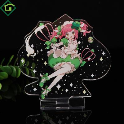 China Promotion Gift Clear Transparent Acrylic Cartoon Character Anime Key Chain Custom Printed Acrylic Display Standees for sale