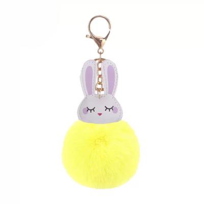 China Promotion Gift Custom Colors Cute Plush Key Chain Rabbit Key Chain Promotion Keychain Gift For Hotel for sale