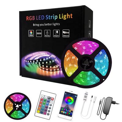 China 5M RGB LED Indoor and Outdoor High Quality Flexible Light 5050 SMD 10mm LED Strip 12V for sale