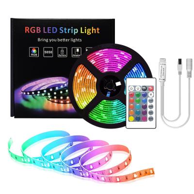 China TV Living Room/Bedroom/Garden/Road Strip Lights Lamp Controller 24Key/Computer 5M-20M LED SMD 5050 RGB Mini Ribbon Waterproof Flexible Diode Strip/Power Remote Adapter for sale