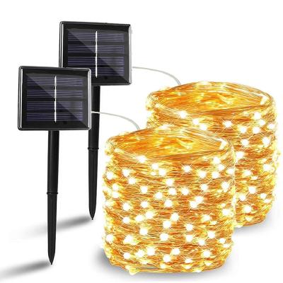 China Residential Solar Powered Fairy LED String Light Length 5M 10m 15M Waterproof Outdoor Garland Christmas Lamp for Garden Decoration for sale