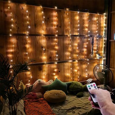 China Indoor Decoration 3x3m LED String Lights Curtain USB Remote Control Electric Fairy Lights Garland Led Wedding Party Christmas For Window Home Decoration for sale