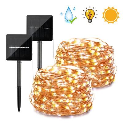 China Residential Garden Decoration Length 5M 10m 15M Waterproof Outdoor Garland Christmas String Lamp For Solar Power String Fairy LED for sale