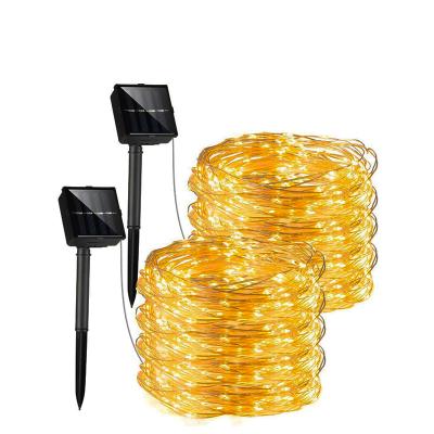 China Residential 5/10/15M Led Solar Christmas Tree Lights Holiday Lighting Solar Led String Lights Outdoor Wholesale For Christmas Decoration for sale