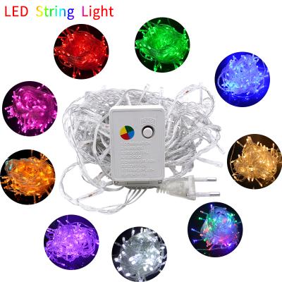 China Bedroom 220V LED String Lights 10m 3ABattery Silver Wire Garland Home Christmas Wedding Party Decoration Powered By 5V USB Fairy Lights for sale