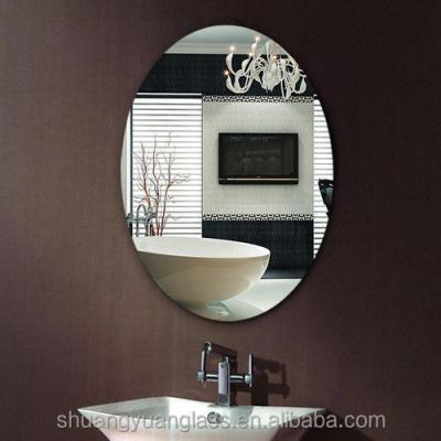 China CLASSIC round 5mm oval rectangle frameless wall mirror for decoration for sale