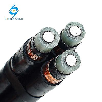 China XLPE Insulation PVC Sheath Aerial Aluminum Cable HN33S23 3x240 mm Alu Cable 18/30KV for sale