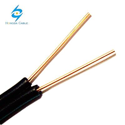 China Above 2 Pair Drop Wire 0.8mm HDPE Insulated Telephone Cable for sale