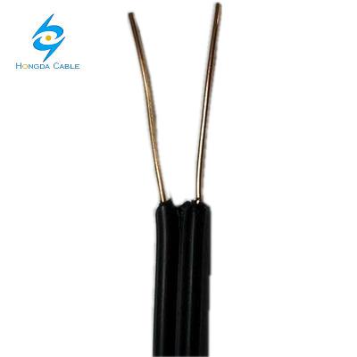 China Outdoor Conductor 18/19AWG Telephone Cable 2 Core Drop Wire CU CCS Housing And Construction Conductor for sale