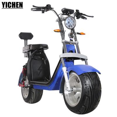 China YICHEN Unisex Fat Scoter EEC COC 2000w Two Wheels 60km/h Adult 18inch High Speed ​​Electric Seated Scooter Citycoco for sale