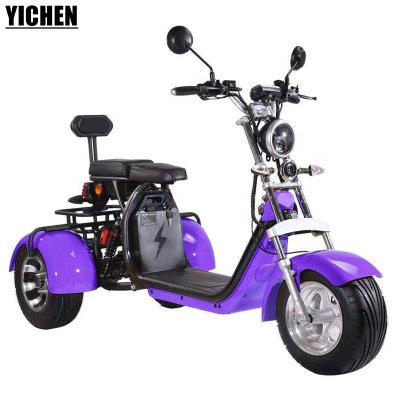 China YICHEN Triciclo Elettrico EEC Unisex Street Legal Tricycle Dual Battery Seats Adult Tricycle Three Wheel Electric Scooter 2000w for sale