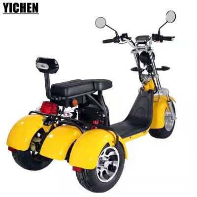 China YICHEN Triciclo Electrico Unisex Double Seat Dual Battery Derive Mobility 2000w EEC Tricycle 3 Wheel Electric Trike for sale