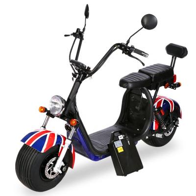 China Yichen Electric Motorcycle OEM 18inch Unisex Powerful Fat Tire 1500w 60V 12Ah 20Ah Citycoco Battery Powered Scooter for sale