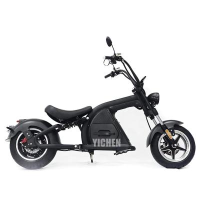 China YICHEN EEC Fat Tire 2/3 Wheels Chopper 1500w 2000w 20ah Citycoco Lithium Battery Unisex Electric Motorcycle for sale