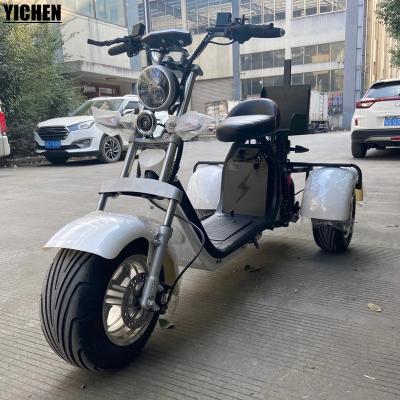 China YICHEN Steel OEM ODM EEC Citycoco Drift Tricycle 2000w 3 Wheeler Tricycle Golf Cart Electrica Scooter for sale