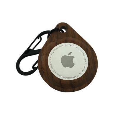 China 2021 Premium Shockproof Quality Key Chain Wooden Protective Case For AirTags Case For Airtag Wallet Case for sale