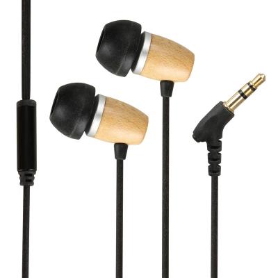 China China Perfect Factory Noise OEM Handmade Rope Wired Earbuds Hand Free Earphones For Android Cellphone Wooden Cable Head Assembly for sale