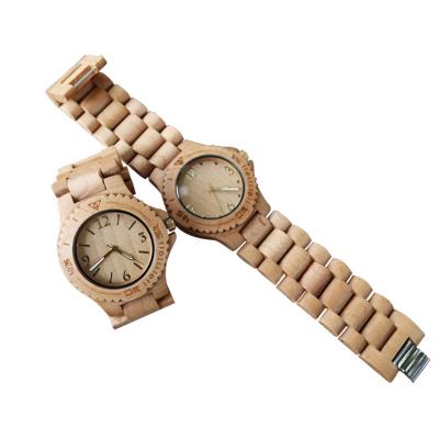 China Wholesale Water Resistant Handcrafted Original Watches From Wood With Band Logo Digital Design Your Own Custom Bamboo Wooden Watch for sale