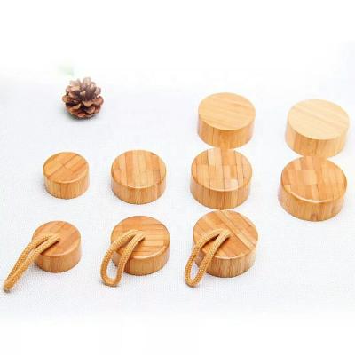 China Manufacturer Customized Variety Solid Pilfer Proof Wood Covers Woodwork Honey Jar Wooden Can Cup Creative Glass Bamboo Lid for sale