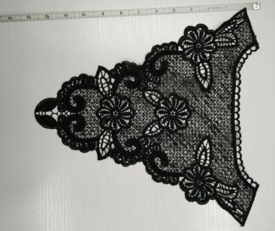 China Black Crochet Lace Collar With Beautiful Design , Eco Friendly for sale