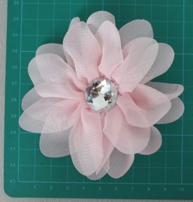 China Chiffon artificial pink flower corsage for sale