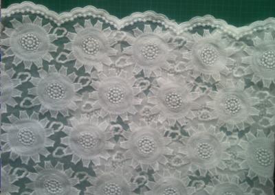 China 80cm organza Embroidered Lace Fabric Cotton for wedding dresses for sale