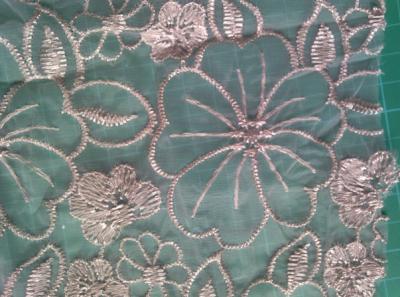 China Polyester embroidered Lace Fabric for sale