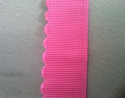 Китай рюкзаки 2.5cm Pink эластичный Webbing, одна сторона в картине scallop продается