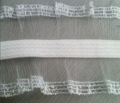 China Woven Elastic Webbing for clothing with special sides with waterproof poly bag packing for sale