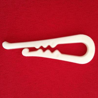 China ABS clothing clips , white and clear color with teeth 3.8CM * 0.8CM * 0.3CM for sale