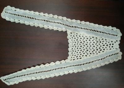 China Handmade Embroidery Lace Fabric Trim , Dress Skirt Cotton Lace Trim for sale