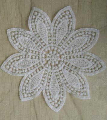 China Mesh Flower Qmilch Decorative Lace Trim With Small Size , White for sale