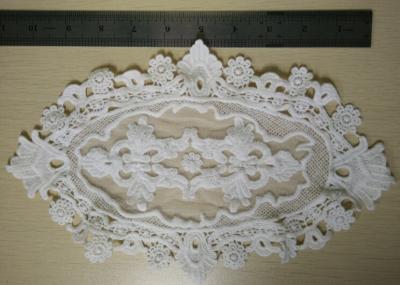 China Big Size White Lace Trims / Flower Water Soluble Lace Eco - Friendly for sale