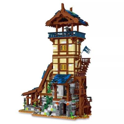 China Brick Toy Kid Gift 21325 Town Building Building Blocks Tower MOC 50106 City Guard Cabin Chamber Toy Urge Ideas The Medieval Retro Building for sale