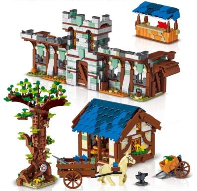 China Building Toy Urge 50101 Forge Medieval Town Market Town Windmill House Retro Street View Blocks Model Building Toys Bricks For Kids Gift for sale