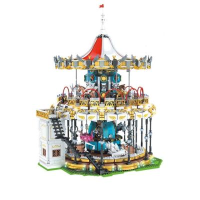 China Building Toy MOLD KING 11011 Motorized Amusement Park Carousel Street View Building Block Sets Kid DIY Toys Birthday Christmas Gift for sale