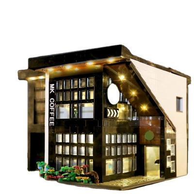 China DIY TOY Mold King's Cafe City Streetview 16036 Building Block MODERN Cafe Assembly Bricks Children's Toys Modular Toys Birthday Gifts for sale