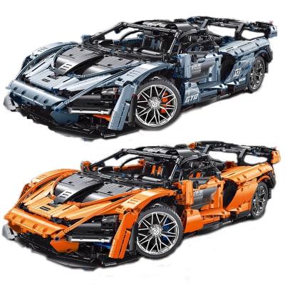 China New Arrival T5013 3780PCS Super Senna Building Blocks Orange Super-car Bricks Toys Children Gifts RC Sports Car Model Building Toy New Arrival for sale