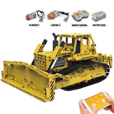 China KING 17024 Remote Control Caterpillar Bulldozer RC Caterpillar Model MOC-74666 Peak Building Toy MOLD APP Building Block Bricks Kids Toys Gifts for sale