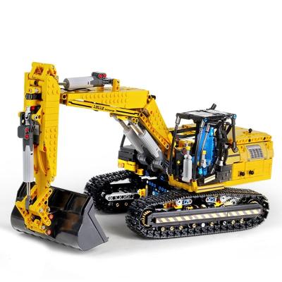 China DIY TOY MOLD KING 13112 Motorized High Tech Excavator Truck 250X3-PF Truck Remote Building Blocks Bricks Kids Toys for sale