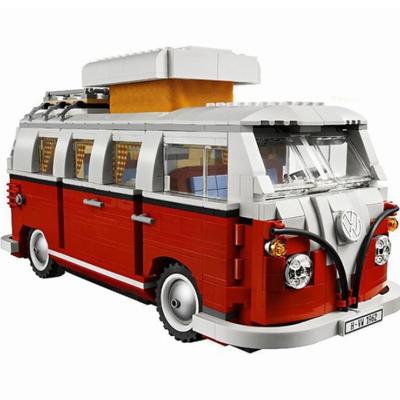 China Compatible Building Toy 1354pcs Technic Series VW T1 Camper Van Building Blocks Car Model Bricks 10220 Transport 21001 Kids Toy Set for sale