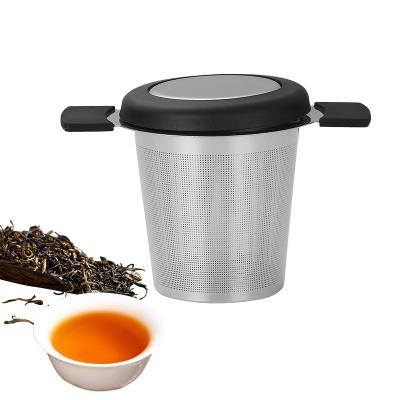 China Viable Wholesale New Design Customize Logo Pattern Modern Simplicity Style 304 Stainless Steel Tea Filter for sale