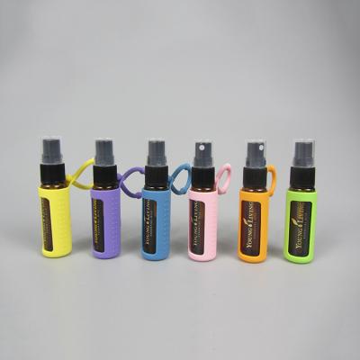 China Stock Portable Silicone Glass Bottle Portable Cover Spray 10ml Bottles Silicone Sleeve for sale