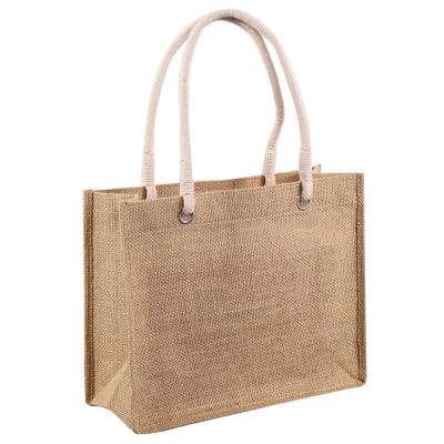 China Jute Highly Used Foldable Durable Tote Bag With Pouch Manufacture Top Quality for sale