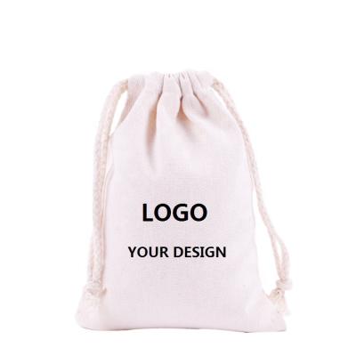 China Eco-Friendly Hemp Muslin Gift Wrapping Pouch Canvas Shoe Bags Custom Line Drawstring Logo Cotton Bag for sale