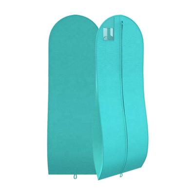 China Dustproof Luxury Blue Long Dress Wedding Dance Garment Bag With Pockets for sale